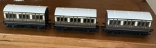 Set of 3 Hornby 4673 GWR 4 Wheel Coach Chocolate And Gold OO boxed
