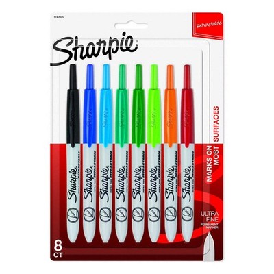 SHARPIE 1742025 Permanent Marker Set,Assorted,PK8 2LTG1