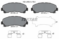 Textar Bremsbelagsatz Scheibenbremse 2514901 FüR Isuzu MAX TFS TFR 2 1 3 DDI 4X4