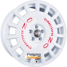 4x OZ RALLY RACING Race White + Red Lettering 8x17 ET45 5x112 4x OZ RALLY RACING Race White + Red Lettering 8x17 ET45 5x112