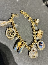 ELVIS SHOWSTOPPER CHARM BRACELET BRADFORD EXCHANGE 7 CHARMS CRYSTALS