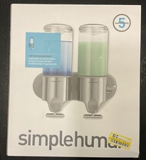 Simplehuman 15 Oz Double Wall Mount Shower Soap Dispenser Pump New In Box