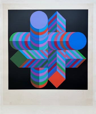 V. VASARELY,‘SAUZON,1950' ヴィクトル ヴァザルリ レア s-l400.jpg