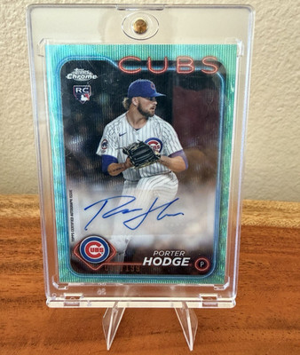 Topps 2024 Chrome Update Porter Hodge RC Auto Aqua Wave Refractor #66/199