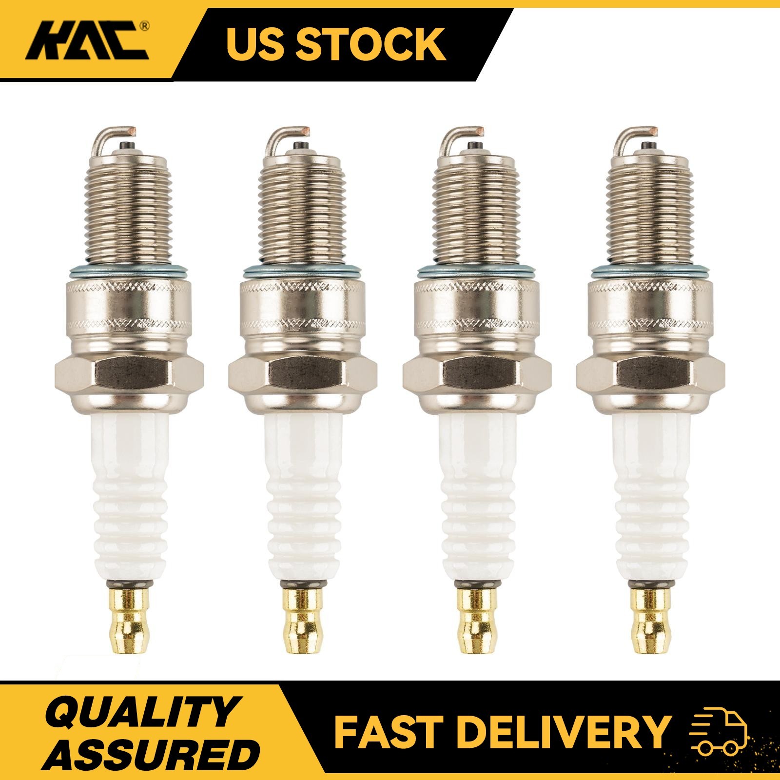 Spark Plugs BPR6ES Fits 2000-2009 Yamaha XVS1100A V Star 1100 Classic 5534 4x