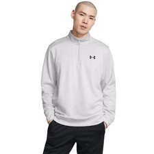 Under Armour Men's Armour Fleece Twist Quarter Zip, 014 Halo Gray / / Black,