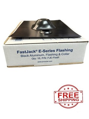 18x FastJack E-Series Flashing Black Aluminum Flashing For Solar Box Of 18