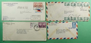 DR WHO 1950s PHILIPPINES 4 SMALL TOWN CANCELS R97284