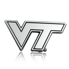 Virginia Tech Chrome Metal Car Emblem