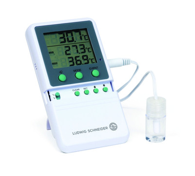 LUDWIG SCHNEIDER Digitales Min/Max-Alarm Thermometer mit Speicher Datum/Uhrzeit