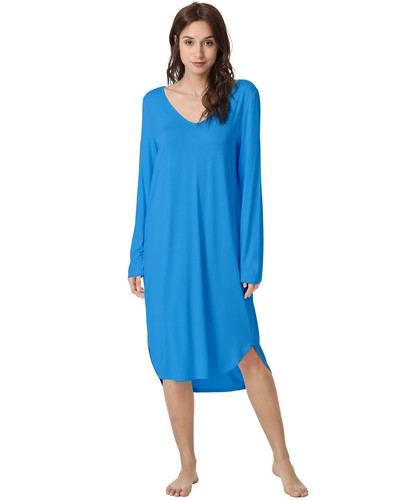 Nightgowns for Women-Viscose Made from BambooLong Sleeve Sleep Shirt Soft Nig... - Picture 4 of 6