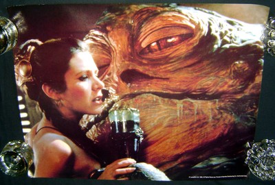 Star Wars ROTJ Jabba the Hutt & Princess Leia 17x22
