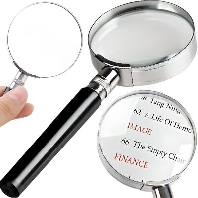 Lupe 10 Fach Vergrößerungsglas Echtglas Handlupe Leselupe Bruchsicher