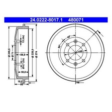 Tambour de frein Citroen C15
