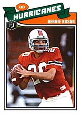 ACEO BERNIE KOSAR MIAMI HURRICANES CUSTOM HAND MADE ART CARD