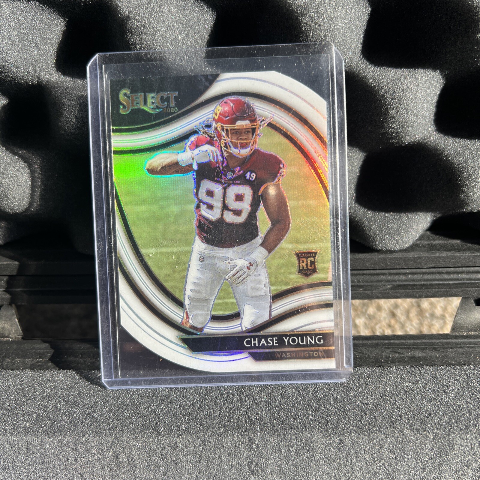 2020 Panini Select - Field Level White Prizm Die-Cut #364 Chase Young (RC)