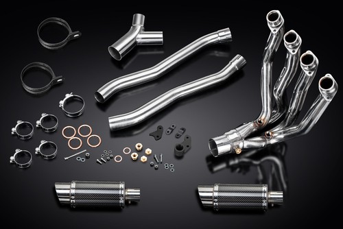 Kawasaki Concours 14 2008-2021 Complete Exhaust 4-2 8" Round Carbon Mufflers - Picture 3 of 5