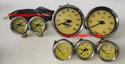 SMITHS Gauge Set Temp + Öl + Brennstoff + Volt + Speedo 0-289.7km/H + 0-80RPM