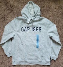 Gap 1969 Fleece Logo Hoodie Unisex Pullover Gray, Blue, Black,  June Bug NEW