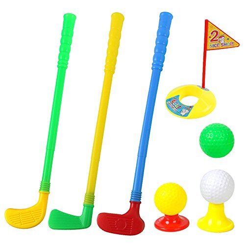Kunststoff Golfschläger, pädagogisches Golfspielzeug Sets für Kleinkinder Kinder, robust & - Bild 2 von 7