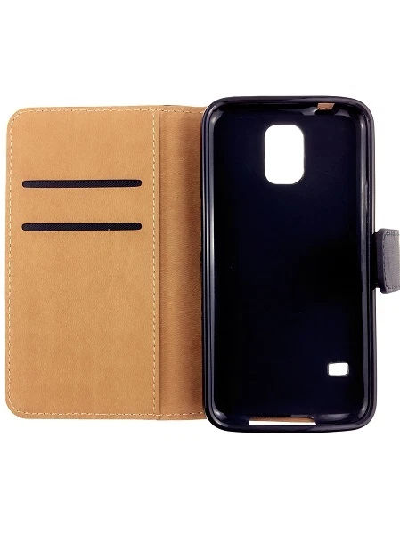 Luxury Genuine Real Leather Wallet Case Cover for Samsung Galaxy S5 UK SELLER - Image 4 of 4