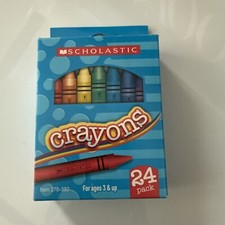 Scholastic Standard Crayons, Assorted Colors, Pack of 24