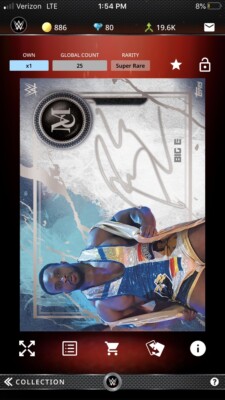 Topps Slam Big E Museum Collection Silver Superstar Showpiece Digital Insert