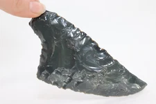 Flint Knapped Burns Green Obsidian Fantasy Blade DIY/Comic Con/Cosplay/D&D 