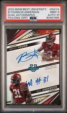 2022 Bowman's Best Bryce Young Will Anderson Dual /25 PSA 9 AUTO 10 Jersey 1/1