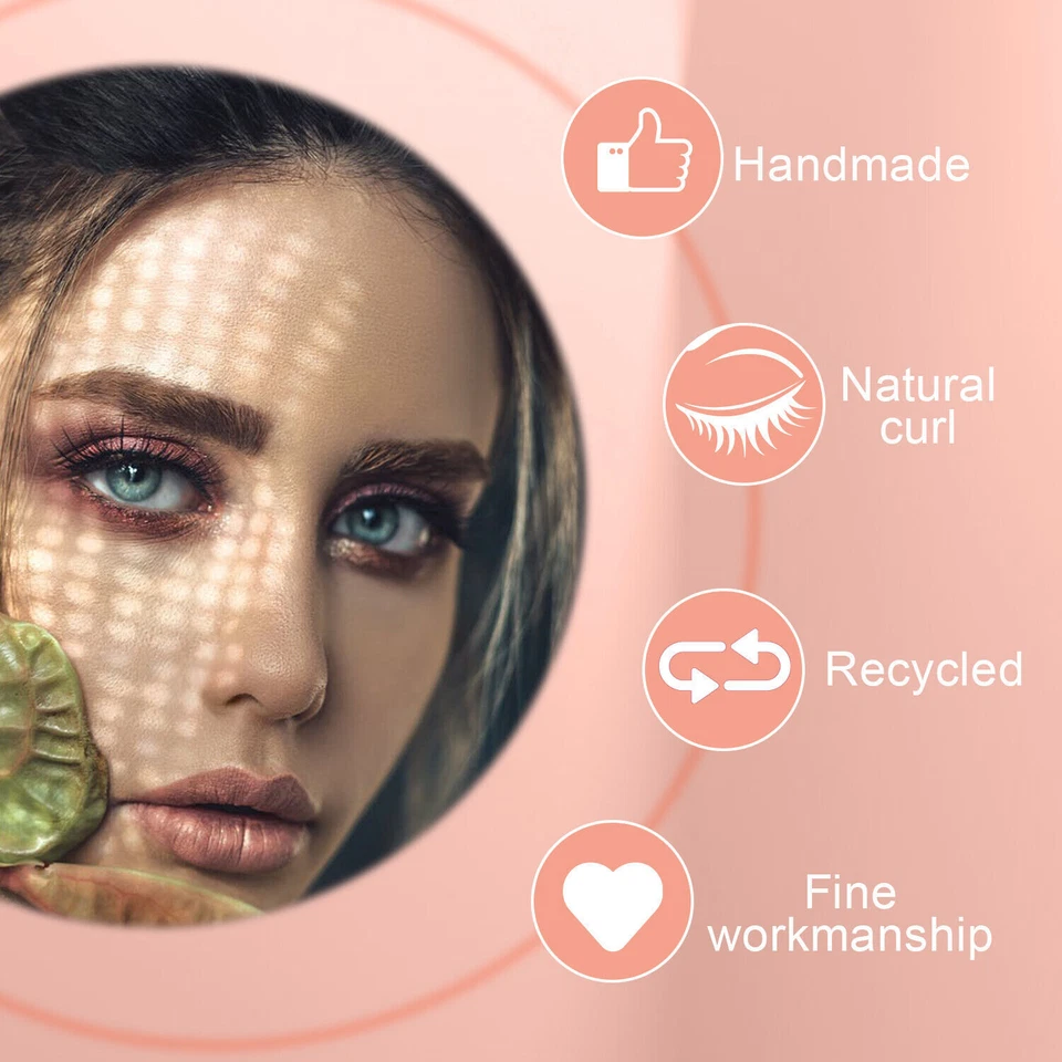 10/20 Pairs 3D False Eyelashes Mink Natural Extension Black Soft Lashes Makeup - Image 3 of 4