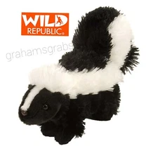 WILD REPUBLIC SKUNK CUDDLEKINS PLUSH STUFFED ANIMAL TOY KIDS GIFT 8 In. WR10886