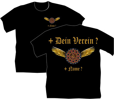 Dartshirt Dart T Shirt Hemden Dartclub Dartverein Angel Engel Flügel Flights 27