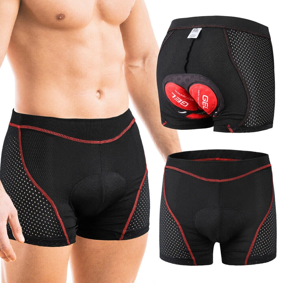 Fahrrad Unterhosen Herren,Radunterhose Gepolstert Gel,Radlerhose mit Polster DHL - Bild 4 von 4