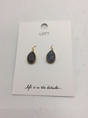 $29 .50 Loft GOLD tone teardrop  EARRINGS C74
