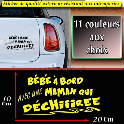 Stickers Autocollant Bebe A Bord Avec Un Papa Qui Dechire Deco Voiture Humour Home Decor Home Garden Decals Stickers Vinyl Art
