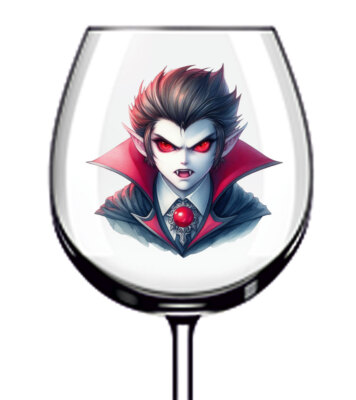 12x Halloween Gothic Vampir Weinglas Flasche Becher Auto Vinyl Aufkleber Abziehbild