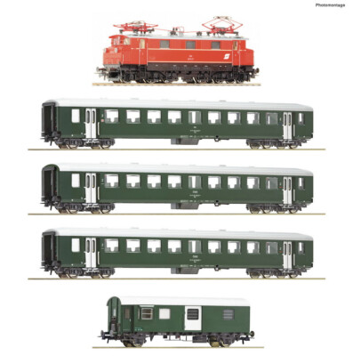 ROCO 61494 Train Set E-Lok Rh 1670.27 + 4 Car ÖBB Epoch IV Sound New Boxed 1:87