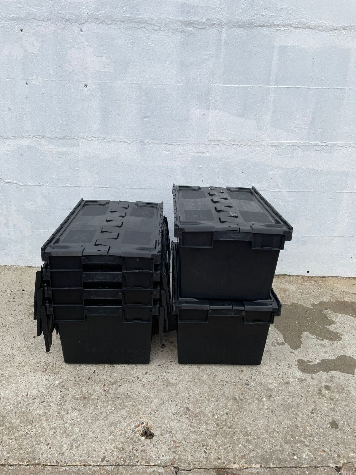 6 X 90ltr EXTRA LARGE Heavy Duty Plastic Storage Tote Boxes 710 x 460 x