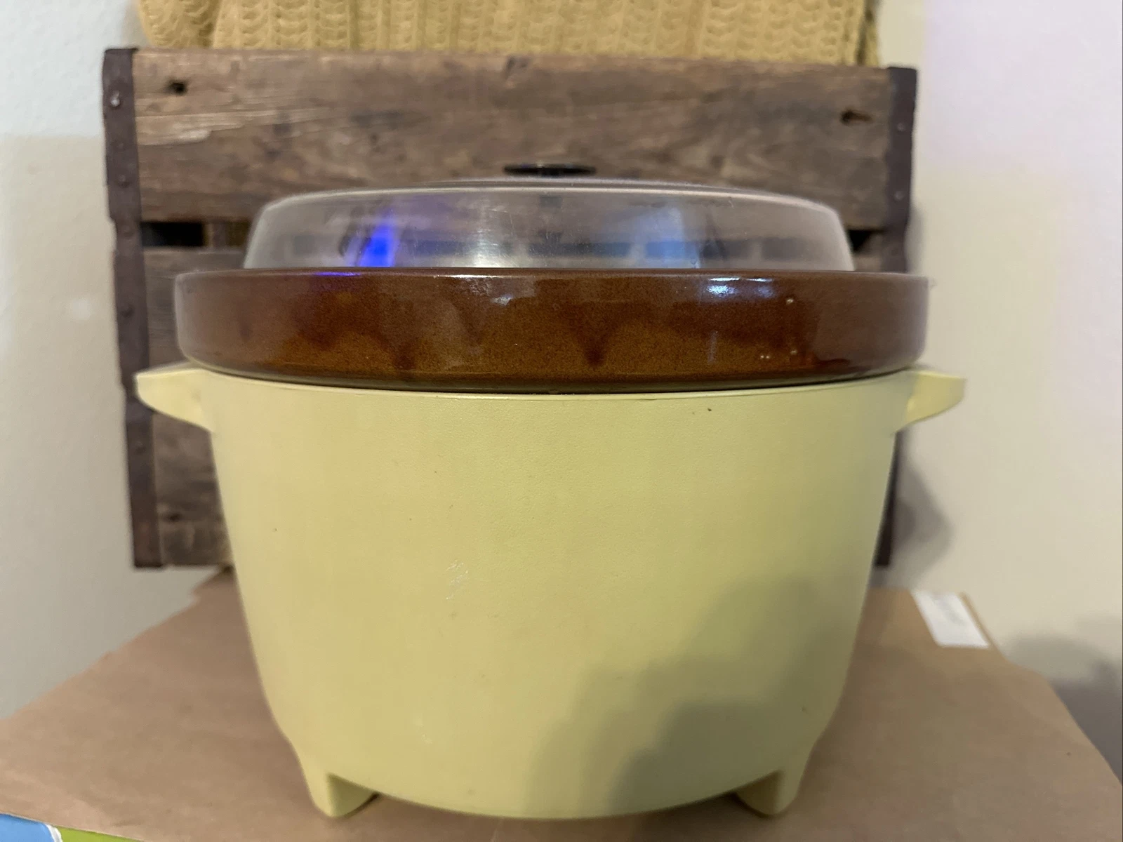 Vintage Rival Model 3300-2 Crock Pot Slow Cooker 5 Qt Almond Harvest Gold TESTED