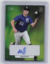 2022 Leaf Perfect Game #GA-MS2 Max Stagg Green Auto #/2