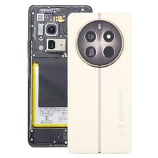 For Realme 12 Pro Battery Cover Rear Glass Back Door with Camera Lens  White 