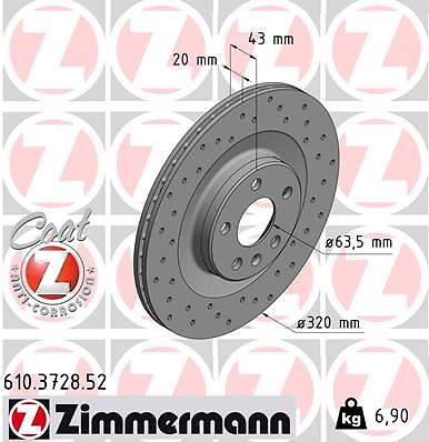 Disques de frein Volvo S60 III T4 T5 kit de freinage essieu avant 322mm