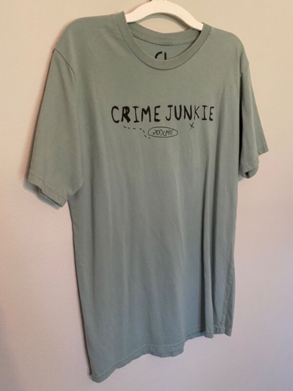 Crime Junkie Podcast Audiochuck Merch Short Sleeve Tee Size Medium