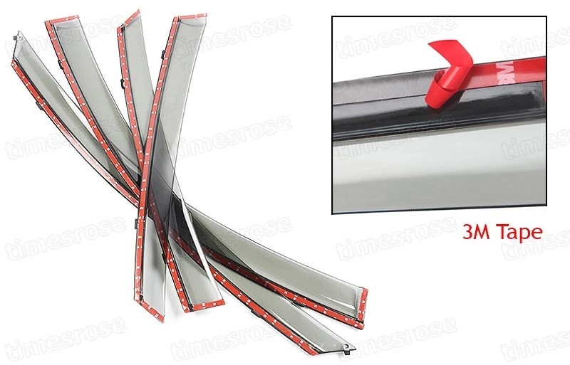 4x Defletor de Ventilação para Viseira de Carro Protetores Sol/Chuva para Mazda 6 Sedan 2014-2021 - Imagem 4 de 4