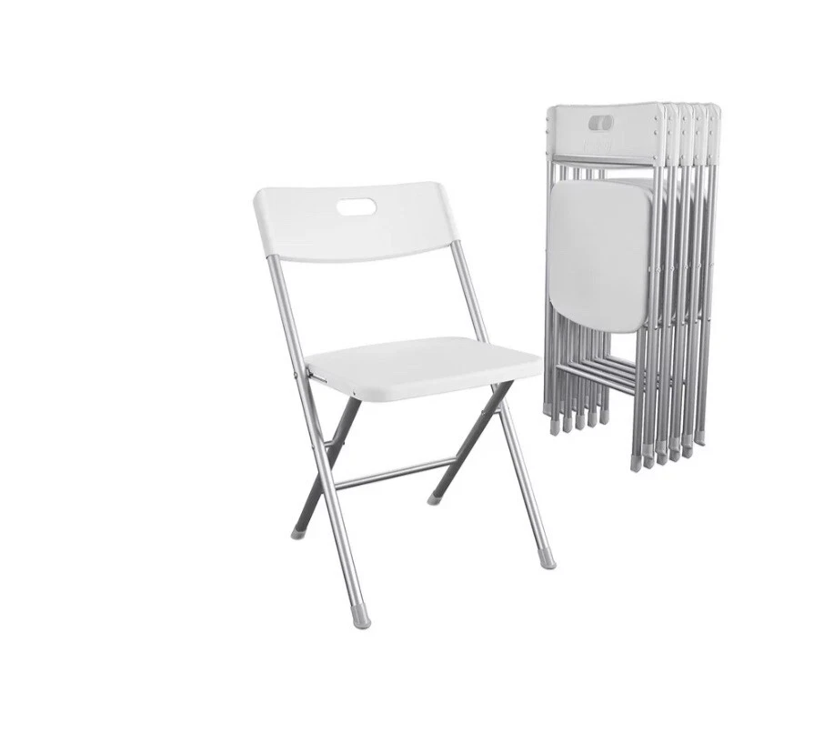Assento e cadeira dobrável traseira de resina Mainstays, branca - Imagem 3 de 4