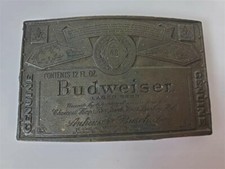 Vintage BUDWEISER Brass Logo Belt Buckle for a 1.5" Belt