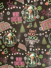 Christmas Vacation Lampoon Clark Griswold Wrapping Paper 2 Yrds FOLDED Decoupage