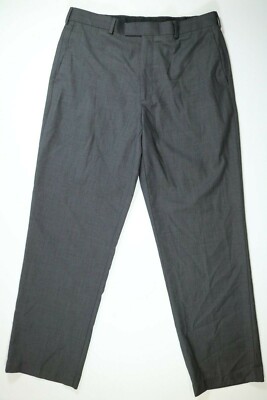 Mens Axist Gray Dress Pants (Flat Front) 34x32 EUC