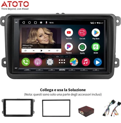 ATOTO A6PF 7 Autoradio 2DIN ChatGPT Android Auto CarPlay per VW/Golf/Polo/Tiguan