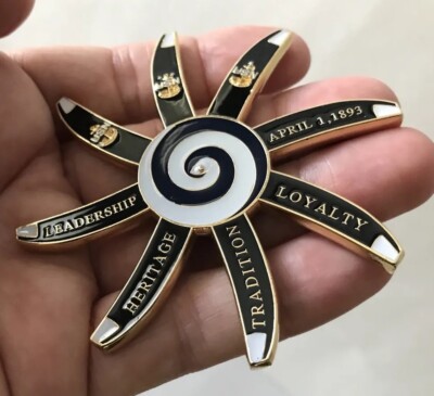 NAVY VAW 123 Screwtop Blade Aviation CPO Chief Mess Spinner Glow Challenge  Coin